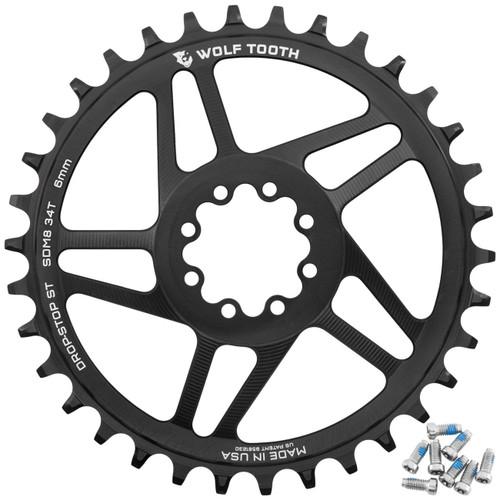 Wolf Tooth SRAM 8-Bolt Direct Mount 6mm Offset Chainring For MTB Dropstop ST