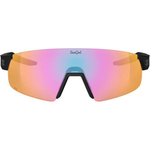Sungod Ultras Air Sunglasses Matte Black with Iris HV Blue Lens