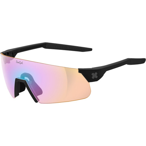 Sungod Ultras Air Sunglasses Matte Black with Iris HV Blue Lens