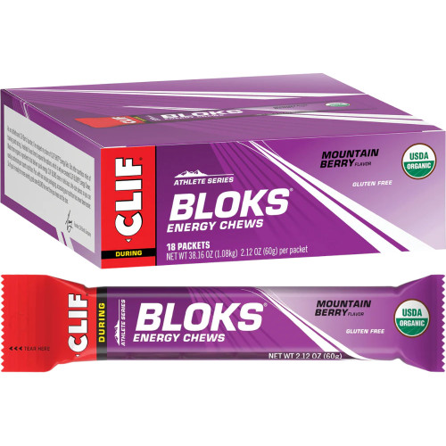 Clif Shot Bloks Energy Chews Mountain Berry - Box of 18