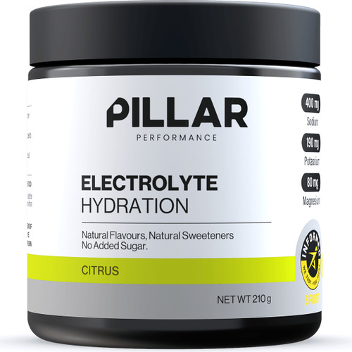 PILLAR Performance Electrolyte Hydration Powder Citrus 210g Jar