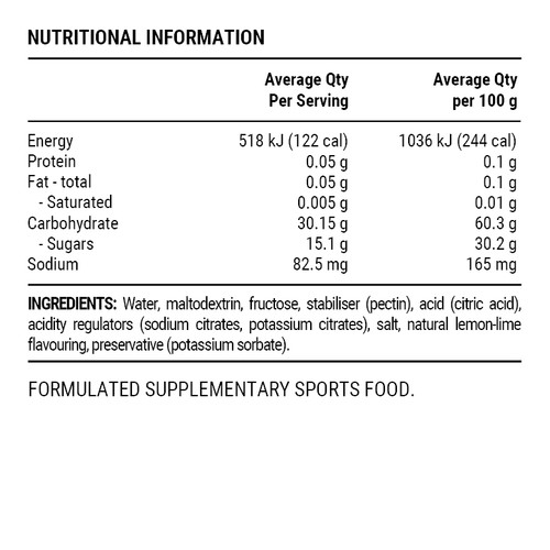 PILLAR Performance Gel 30 Citrus Energy Gel 50g