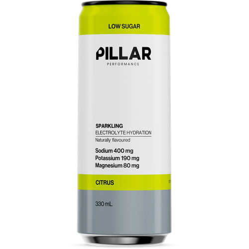 PILLAR Performance Sparkling Electrolyte Hydration RTD Citrus 330mL Can