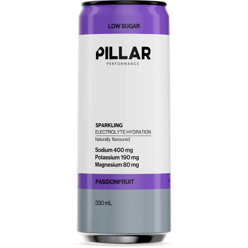 PILLAR Performance Sparkling Electrolyte Hydration RTD Passionfruit 330mL Can