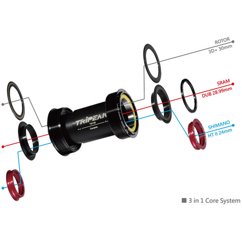 Tripeak Jetstream PRO Ceramic 3-in-1 (24/29/30mm) T47 IB 86mm Bottom Bracket
