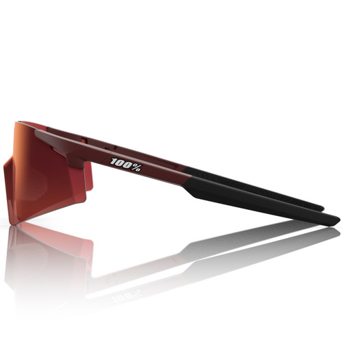 100% A2 Run Sunglasses Soft Tact Chocolate Brown/Red Gradient