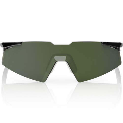 100% A2 Speedwork Sunglasses Gloss Black Grey-Green