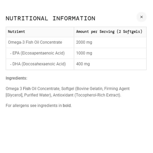 SIS Super Strength Omega 3 - 60 Capsules