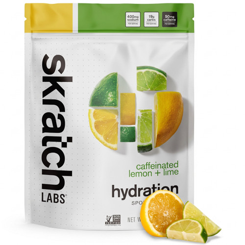Skratch Labs Sport Hydration Drink Mix Caffeinated Lemon + Lime 440g