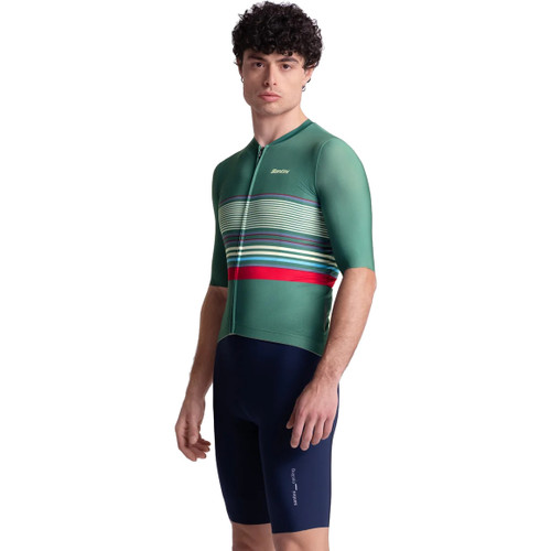 Santini Bengal Evo Short Sleeve Jersey Green