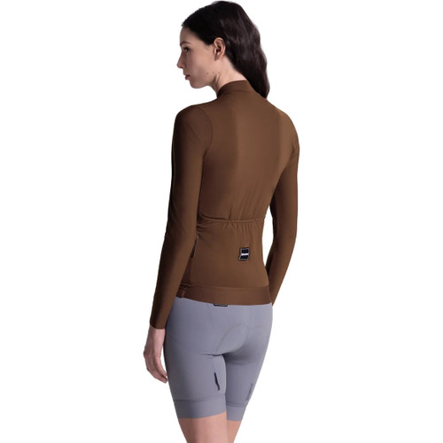 Santini Ready To Ride Long Sleeve Summer Jersey Chocolate