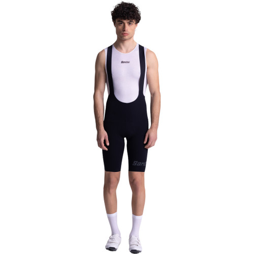 Santini Unico Edge Bibshorts Dark Black
