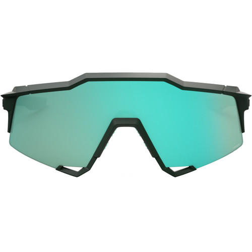100% Speedcraft Sunglasses Matte Juniper w/HiPER Mint Mirror Lens