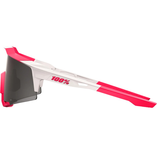 100% Speedcraft Sunglasses Puddy Pink White w/Smoke Lens