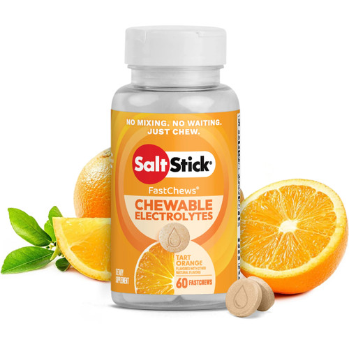 SaltStick Electrolyte FastChews Orange 60 Chew Bottle