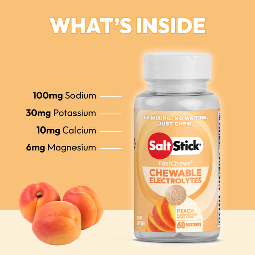 SaltStick Electrolyte FastChews Peach 10 Chew Packet