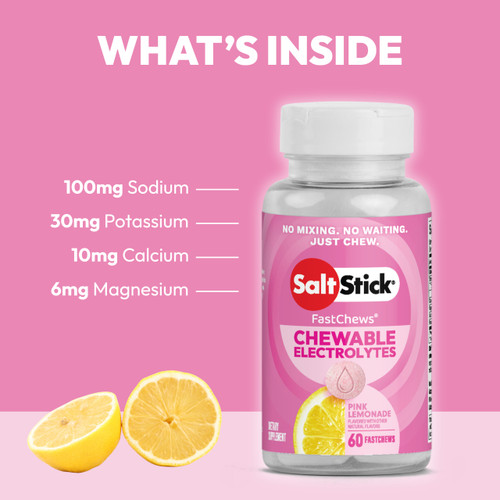 SaltStick Electrolyte FastChews Pink Lemonade 10 Chew Packet