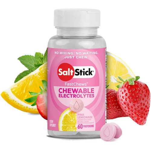 SaltStick Electrolyte FastChews Pink Lemonade 60 Chew Bottle