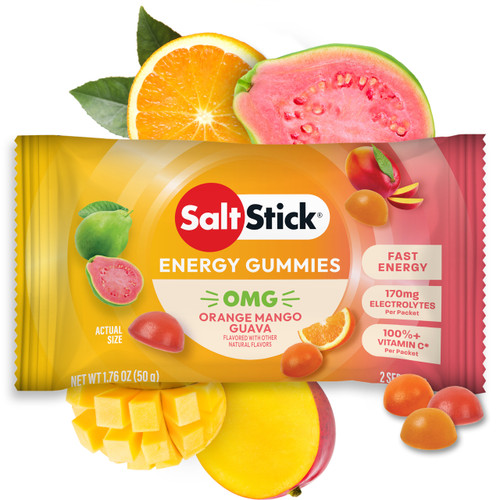 SaltStick Energy Gummies Orange Mango Guava Packet of 8