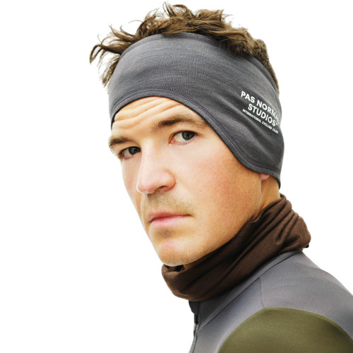 Pas Normal Studios Logo Merino Headband Steel Unisize