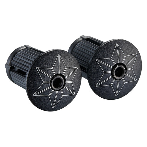 Supacaz Suede Bar Tape Black + Black Star Plugz