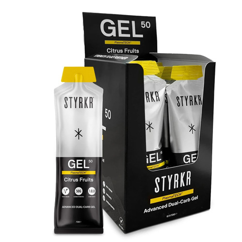 Styrkr Gel50 Mild Citrus Dual-Carb Energy Gel x 12 Box - SHORT DATED