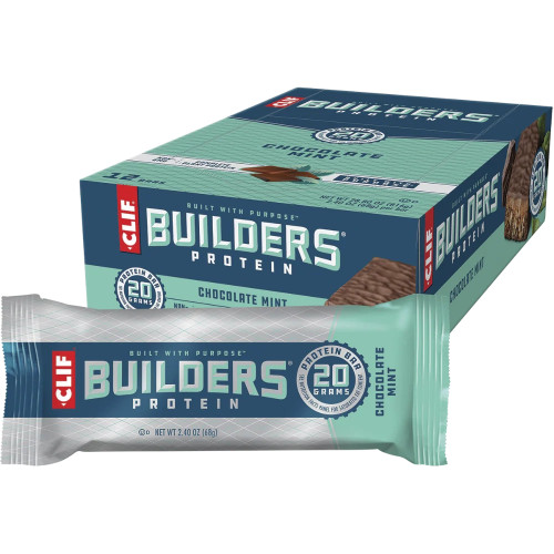 Clif Builders Protein Bar Chocolate Mint Box of 12 SHORT DATE