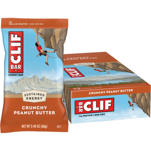 Clif Energy Bar Crunchy Peanut Butter Box of 12 SHORT DATE