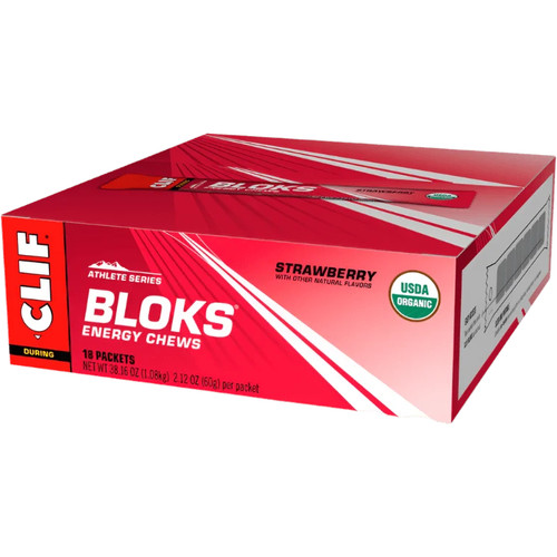 Clif Shot Bloks Energy Chews Strawberry Box of 18
