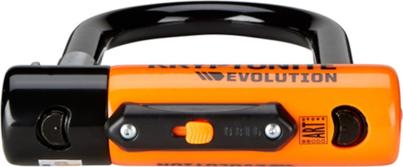 Kryptonite Evolution Mini-7 U-Lock 8.3cm x 17.8cm (w/ Kryptoflex Cable 122cm) Black/Orange