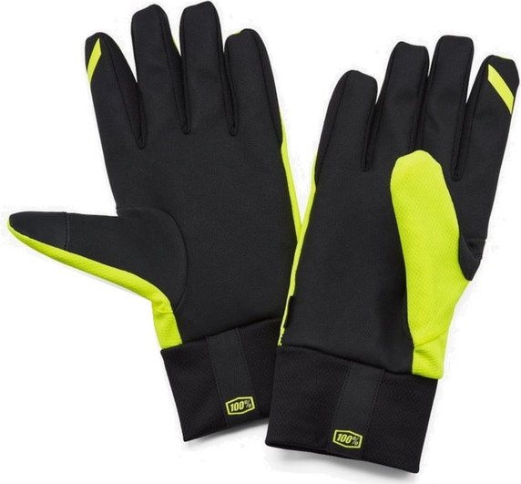 100% Hydromatic Waterproof Gloves Neon Yellow