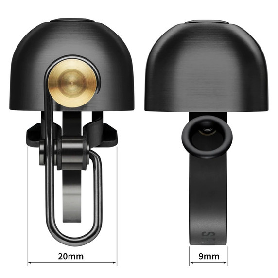 Spurcycle Compact Bell - Black - 31.8