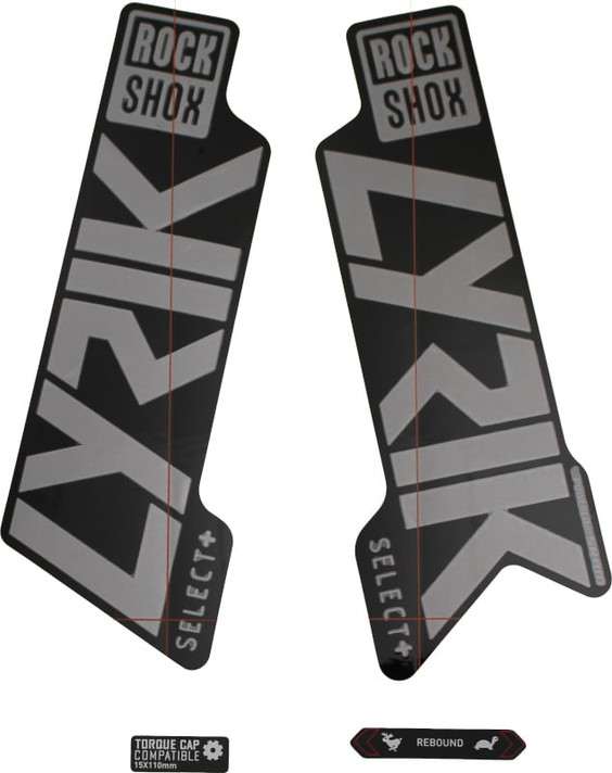 RockShox Lyrik Select+ Fork Decal Kit Polar Ink for High Gloss Black