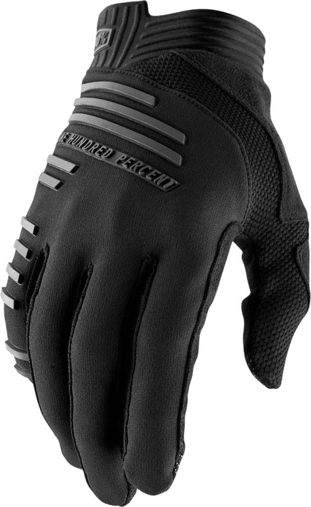 100% R-Core  Full Finger Gloves Black