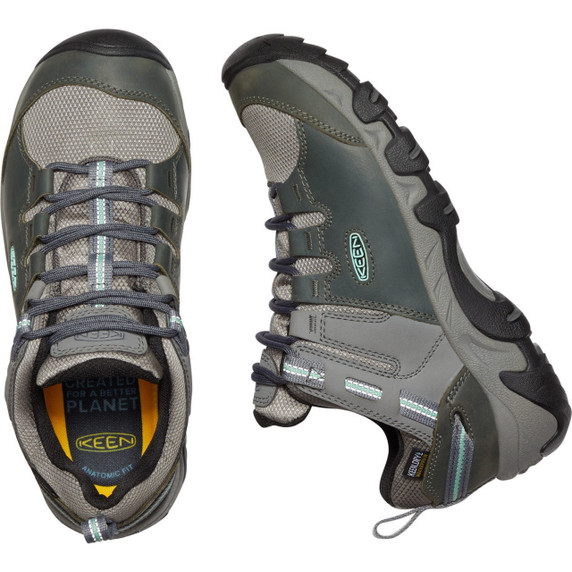 Keen Steens Waterproof Womens Shoes Drizzle/Ocean Wave