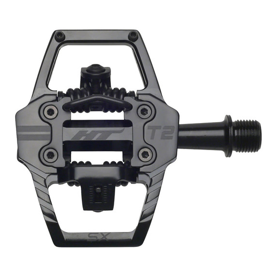 HT Components T2-SX Alloy Stealth Black BMX Race  Pedals