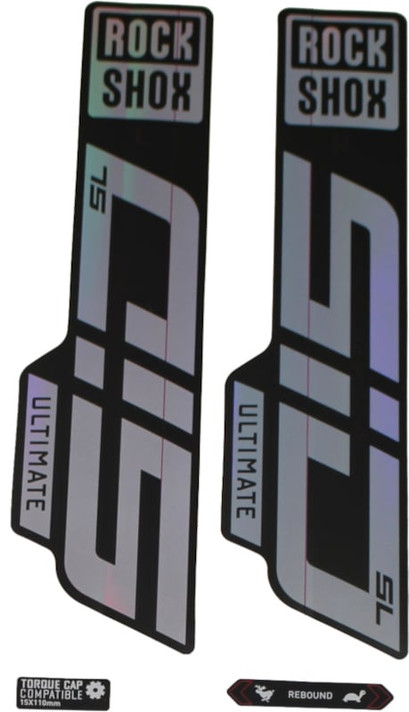 RockShox Sid SL Ultimate Fork Decal Kit Gloss Rainbow Foil for High Gloss Black