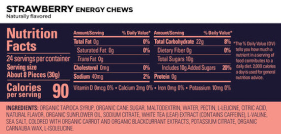 GU Strawberry Energy Chews 60g
