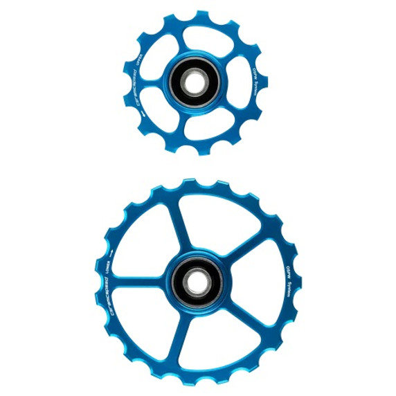 CeramicSpeed OS Spare Pulley Wheels - Blue 13+19 tooth