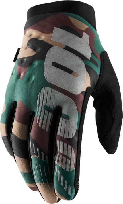100% Brisker Gloves Camo/Black