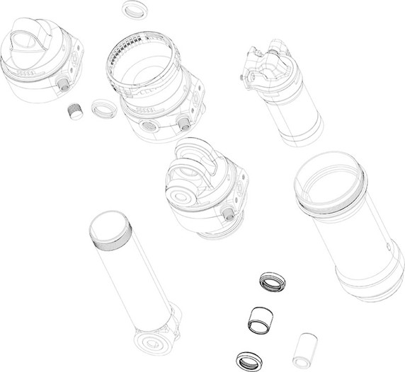 RockShox Rear Shock 1/2" 6x25.0mm 3-piece Mounting Hardware Kit