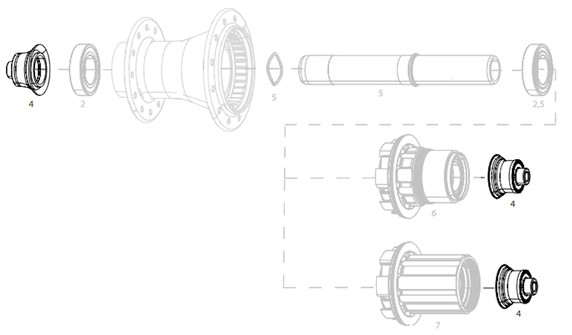 Zipp ZR1 11spd XDR Rear Hub Quick Release Axle End Cap Set