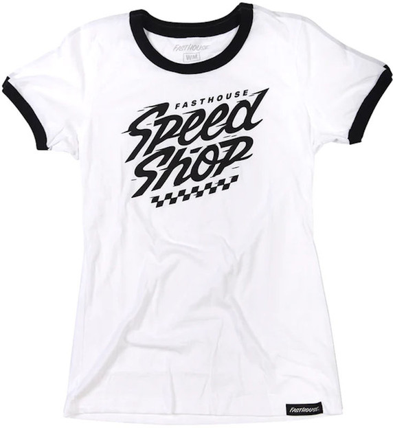 Fasthouse Haste SS Womens T-Shirt White/Black 2022