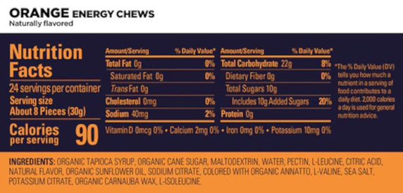 GU Orange Energy Chews 60g
