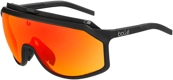 Bolle Chronoshield Sunglasses Crystal Navy Matte (Matte Black/Phantom Brown Red Lens)