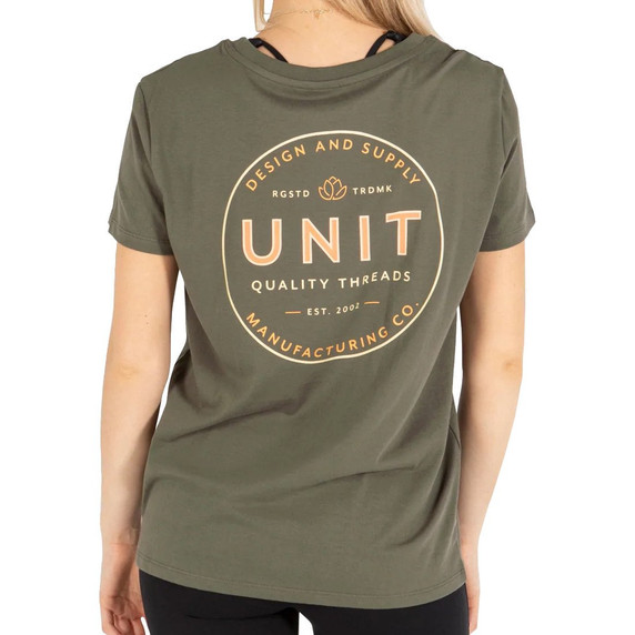 UNIT Riches SS Womens T-Shirt Military Green 2022