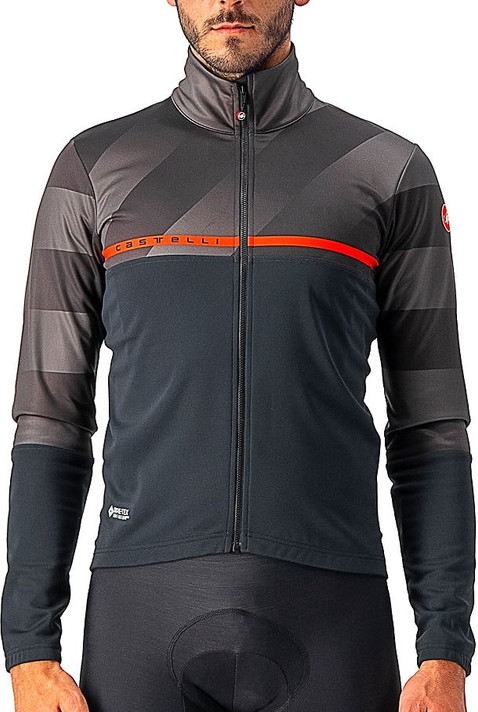 Castelli Finestre Jacket Light Black/Dark Grey-Red 2021