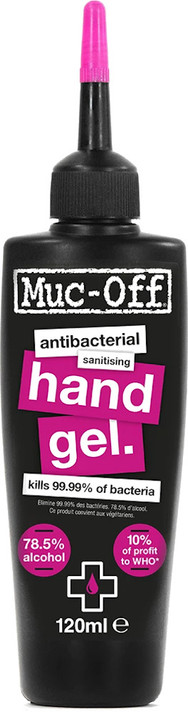 Muc-Off Anti-Bacterial Hand Sanitiser Gel 120mL Squeeze Pack