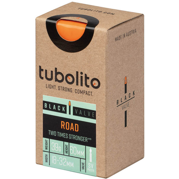 Tubolito Tubo 60mm Presta Valve Black Road Tube 700x18-32C