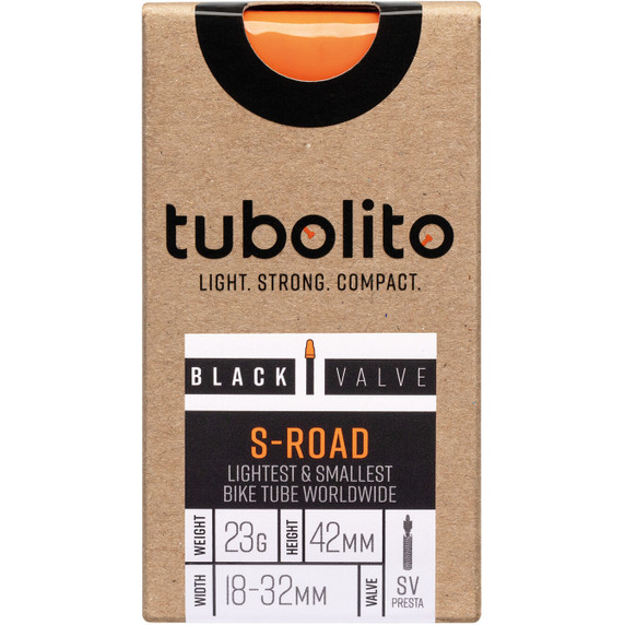 Tubolito S-Tubo 42mm Presta Valve Black Road Tube 700x18-32C